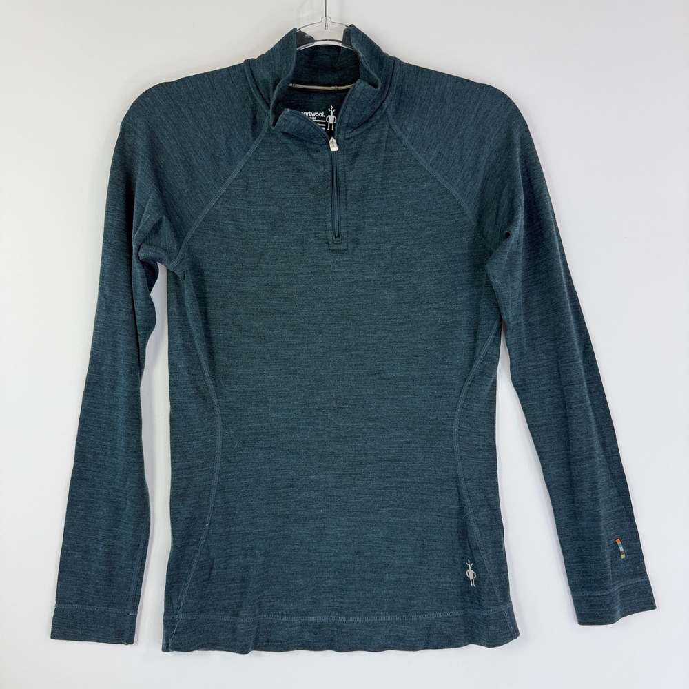 Smartwool Classic Thermal Merino Wool Quarter Zip Pullover Women S Teal 13097